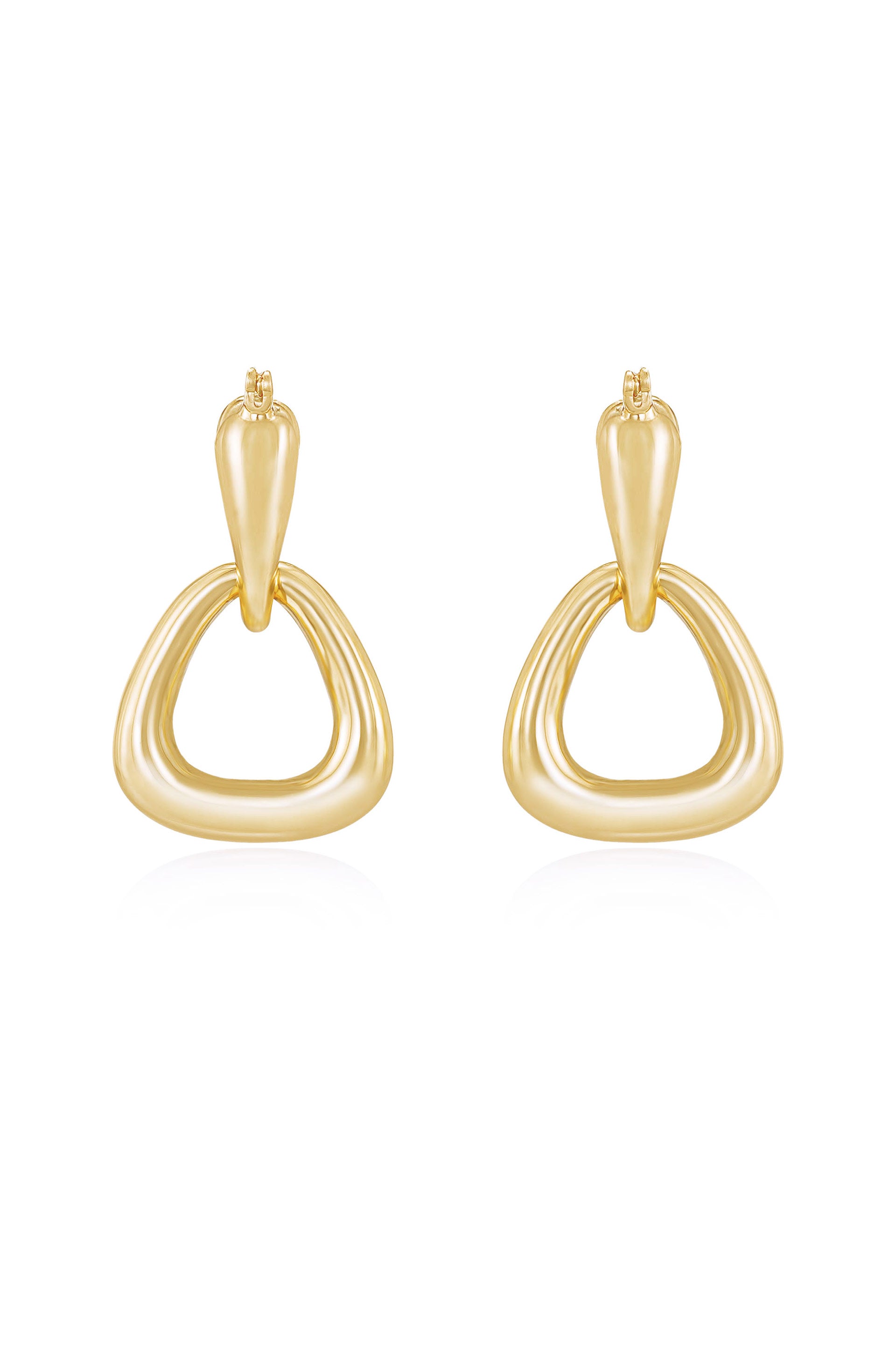 Baby Double Dangle Hoop 18k Gold Plated Earrings