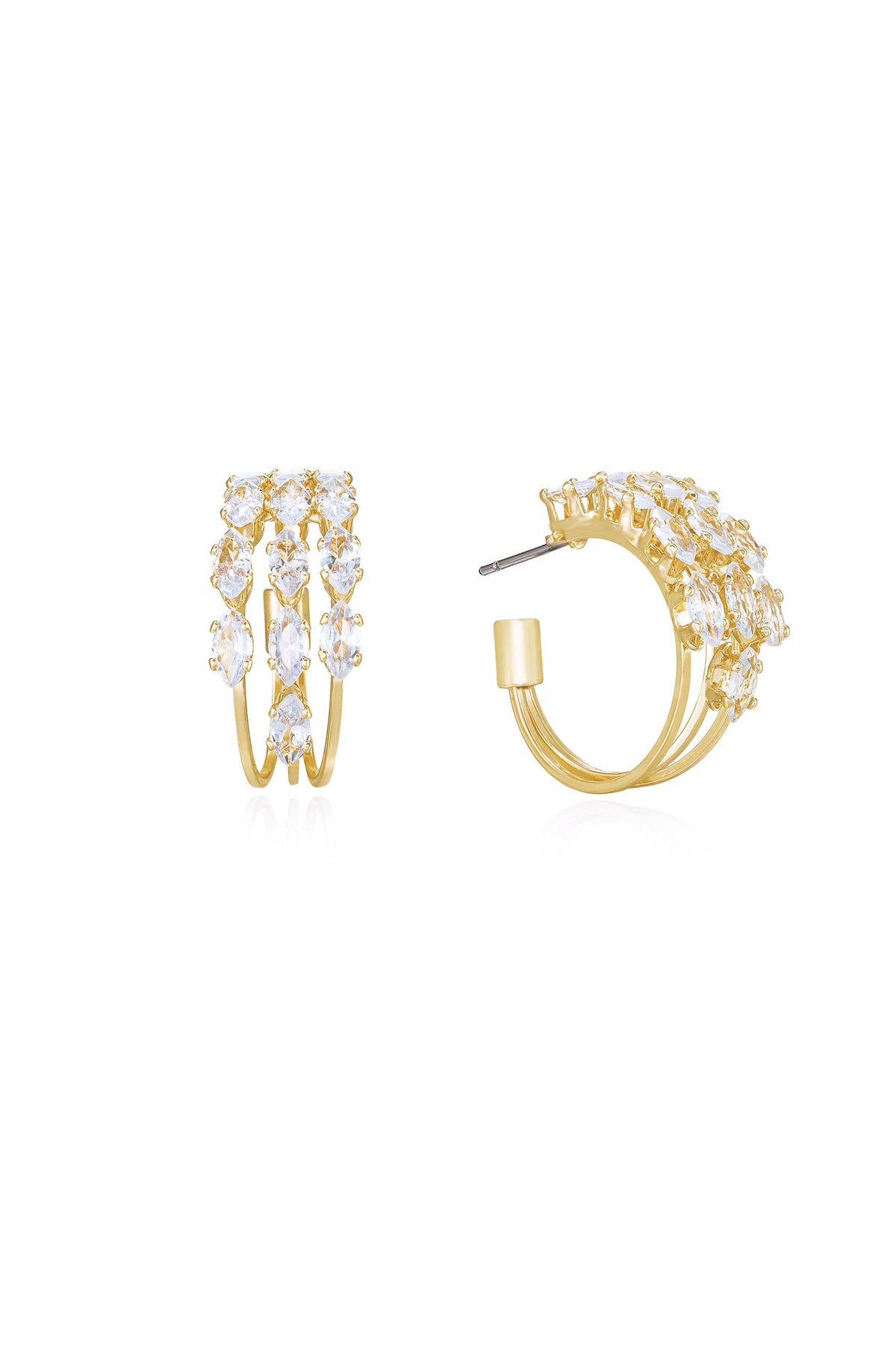 Crystal Huggie Hoop Earrings