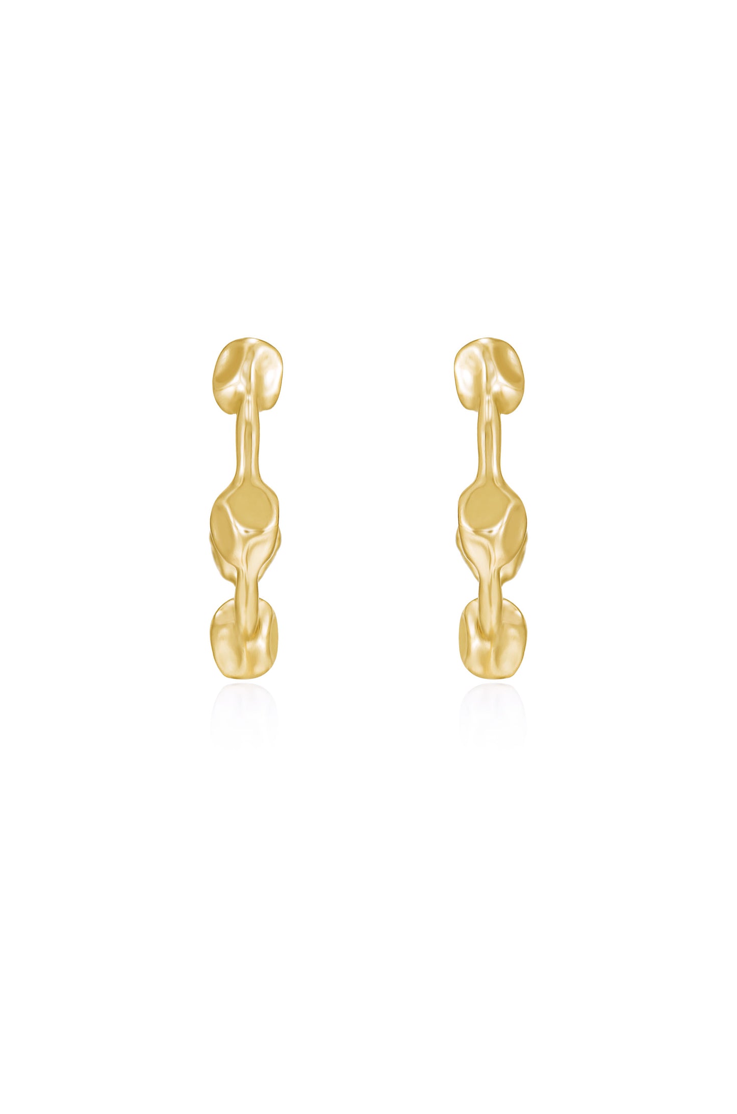 Free Form Ball Hoop Earrings