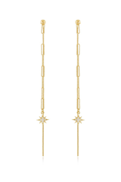 Shooting Star 18k Gold Plated Earrings