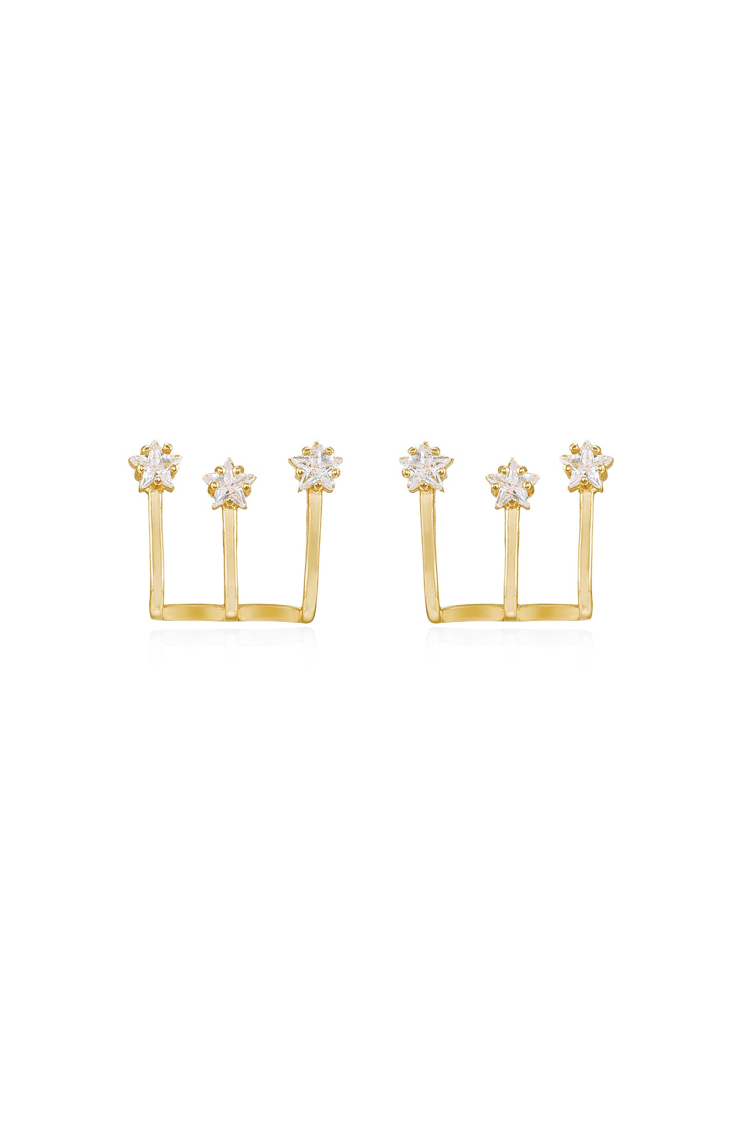 Constellation Wrap 18k Gold Plated Earring front