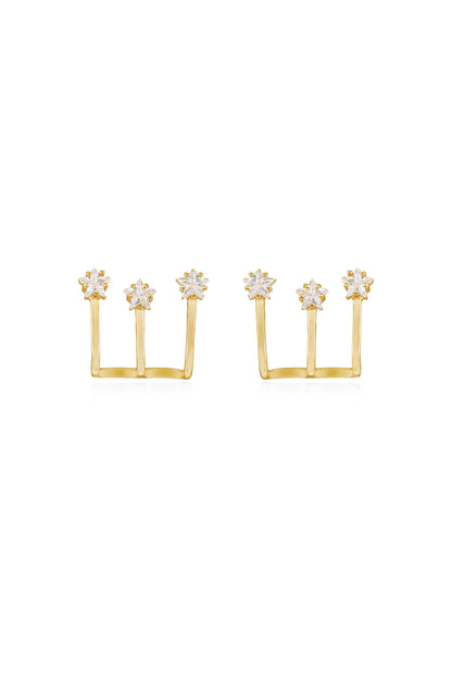 Constellation Wrap 18k Gold Plated Earring front