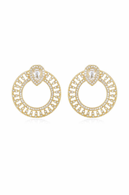 Glitter and Shine 18k Gold Plated Circle Earrings