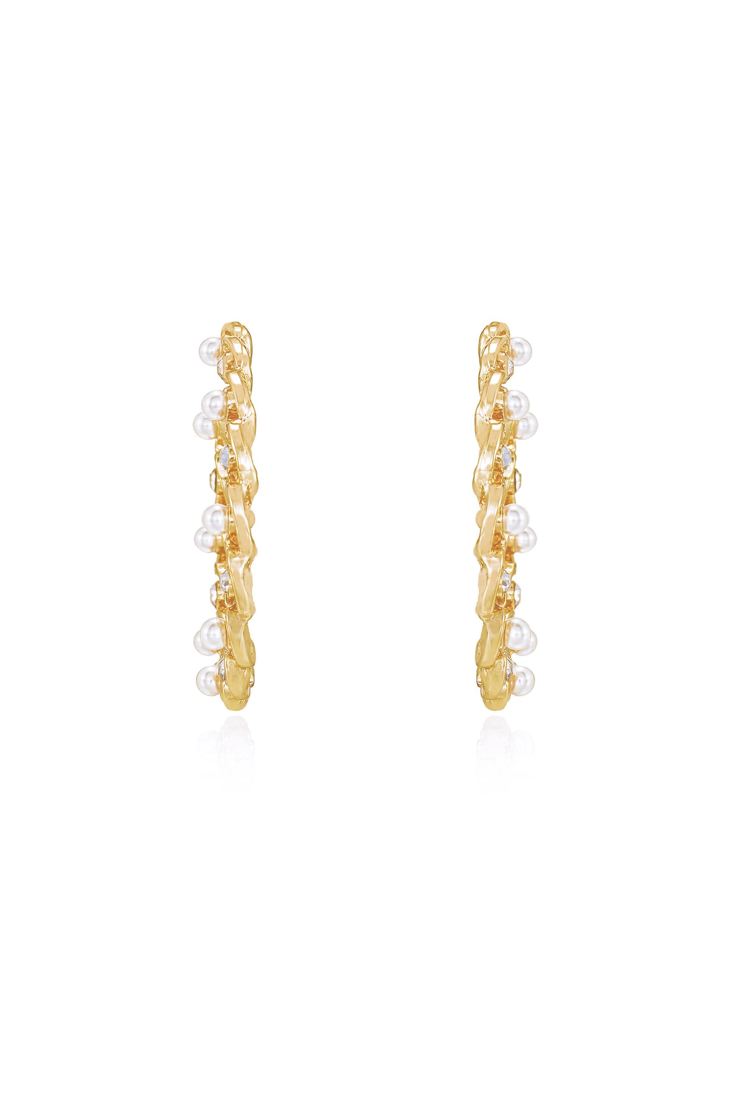 Elite Crystal Hoop Earring front