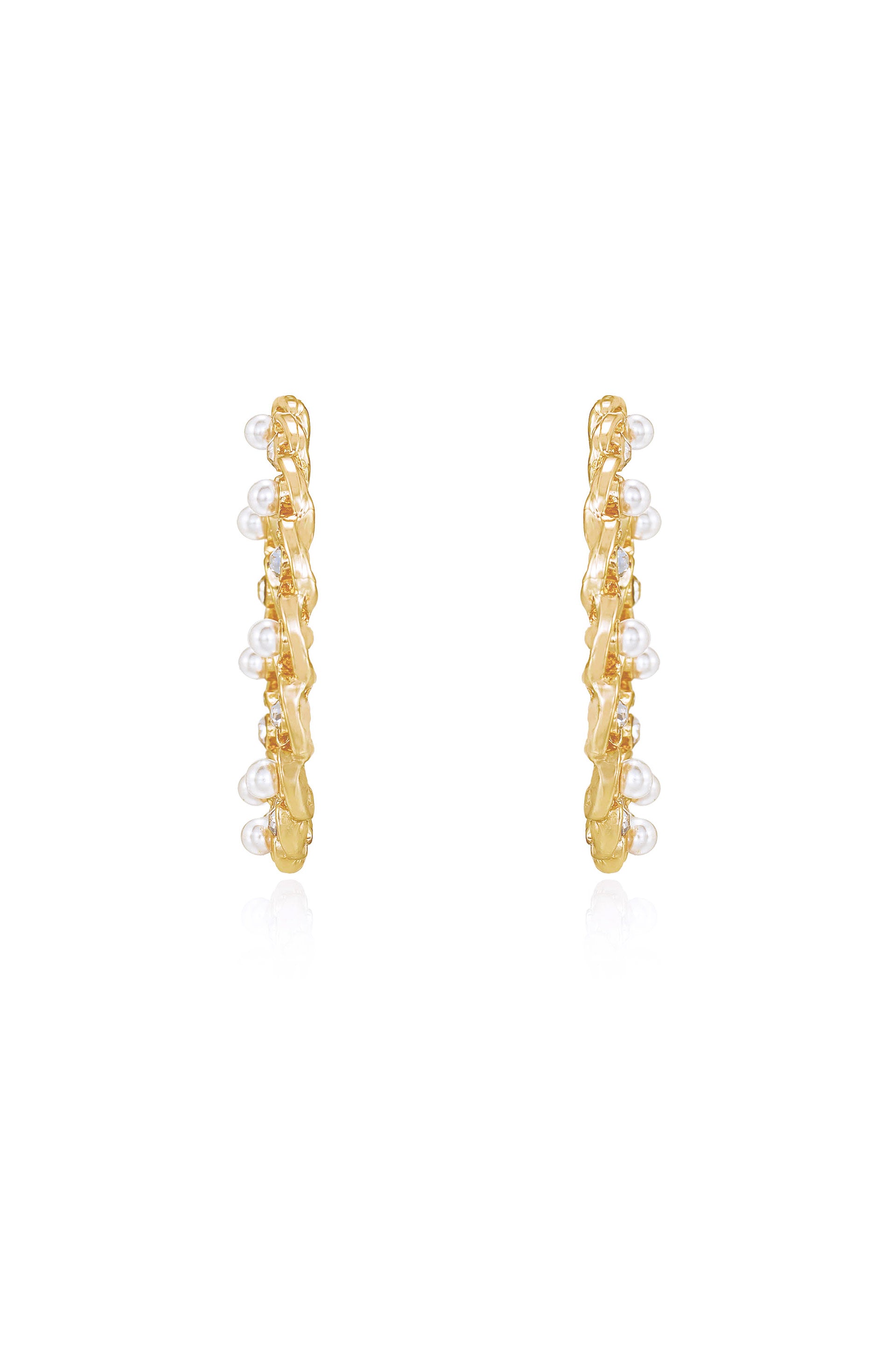 Elite Crystal Hoop Earring front