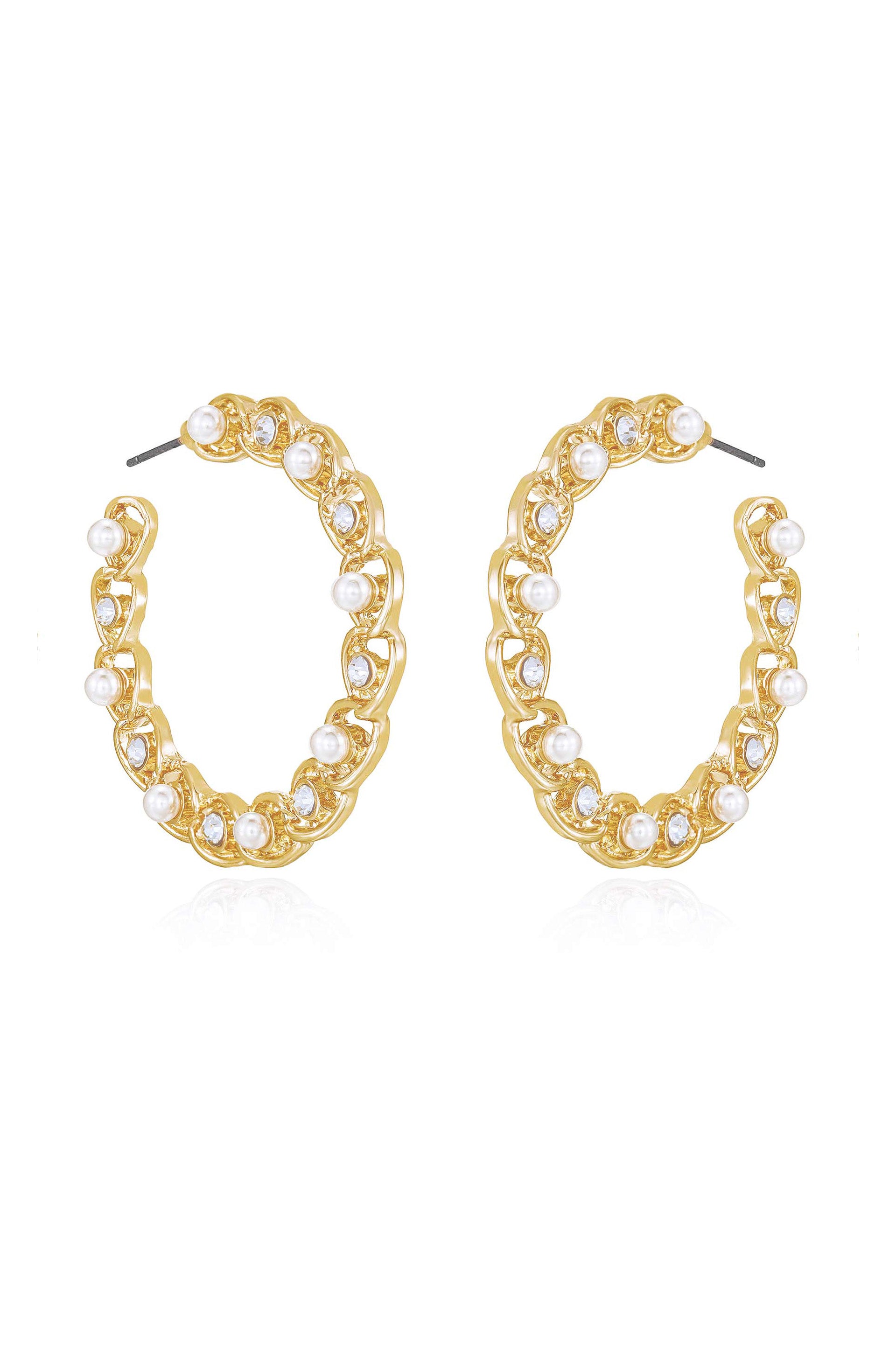 Elite Crystal Hoop Earring side