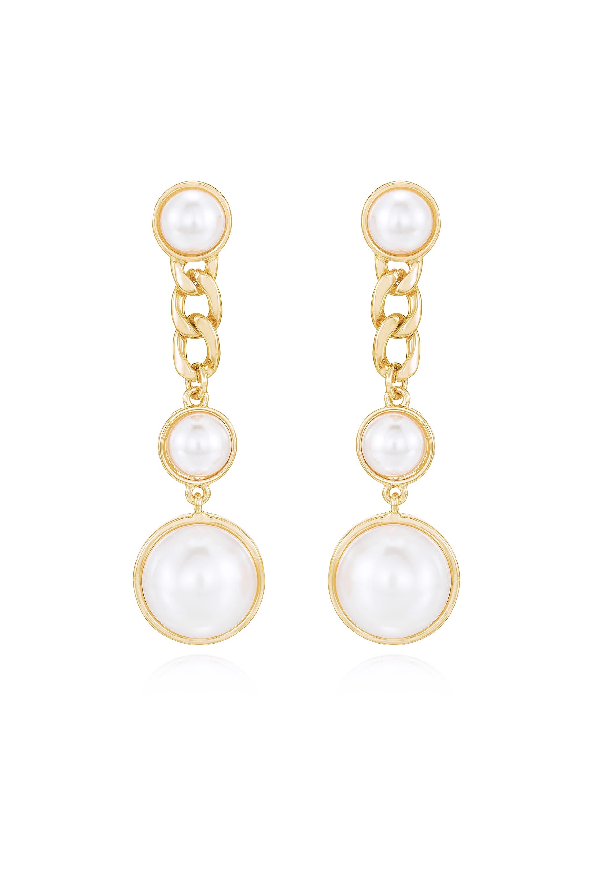 Precious Pearl Drop 18k Gold Plated Earrings