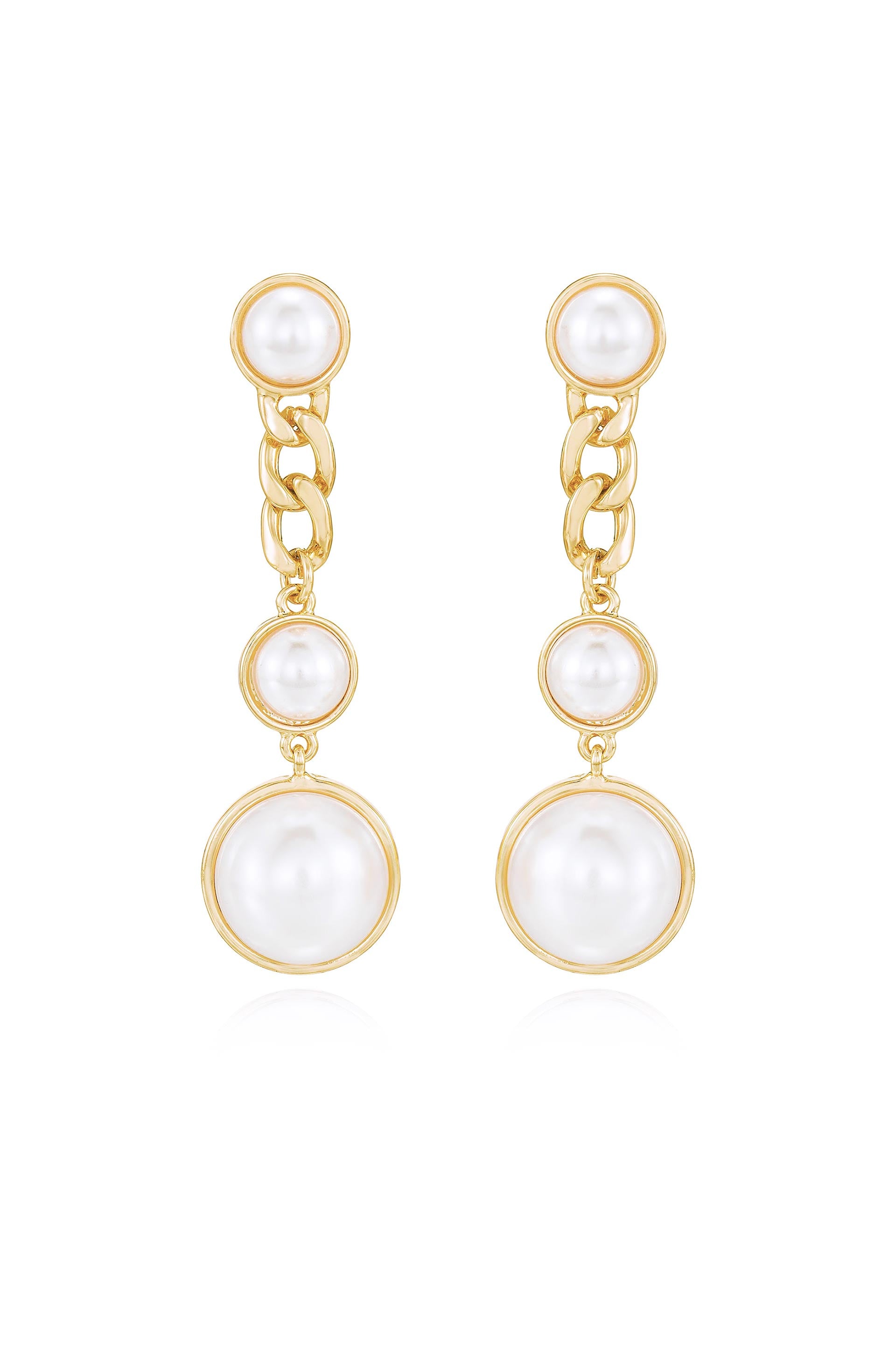 Precious Pearl Drop 18k Gold Plated Earrings