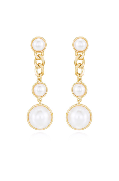 Precious Pearl Drop 18k Gold Plated Earrings