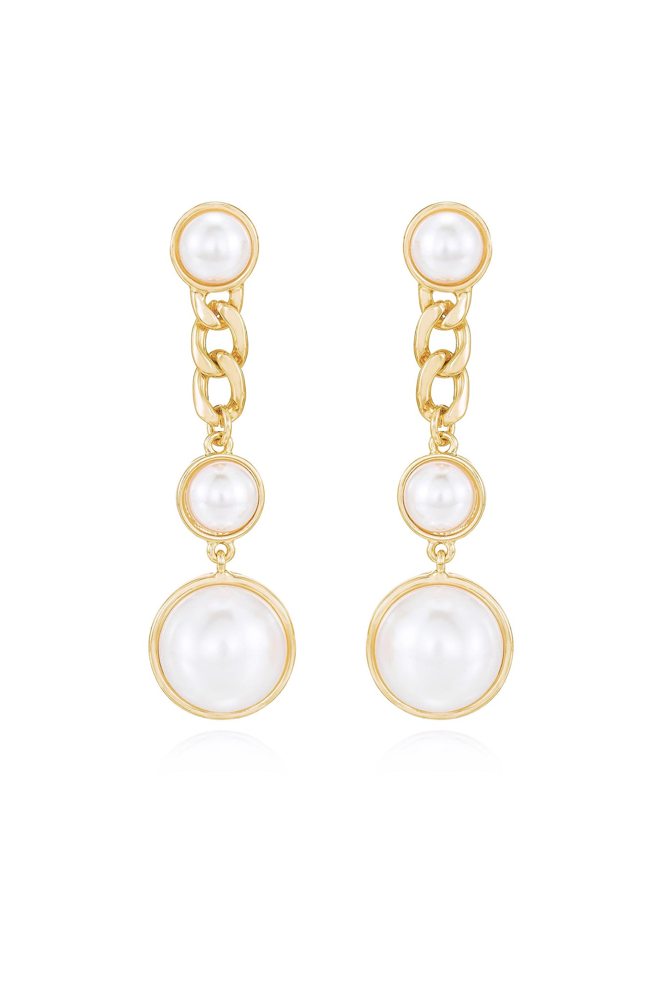 Precious Pearl Drop 18k Gold Plated Earrings