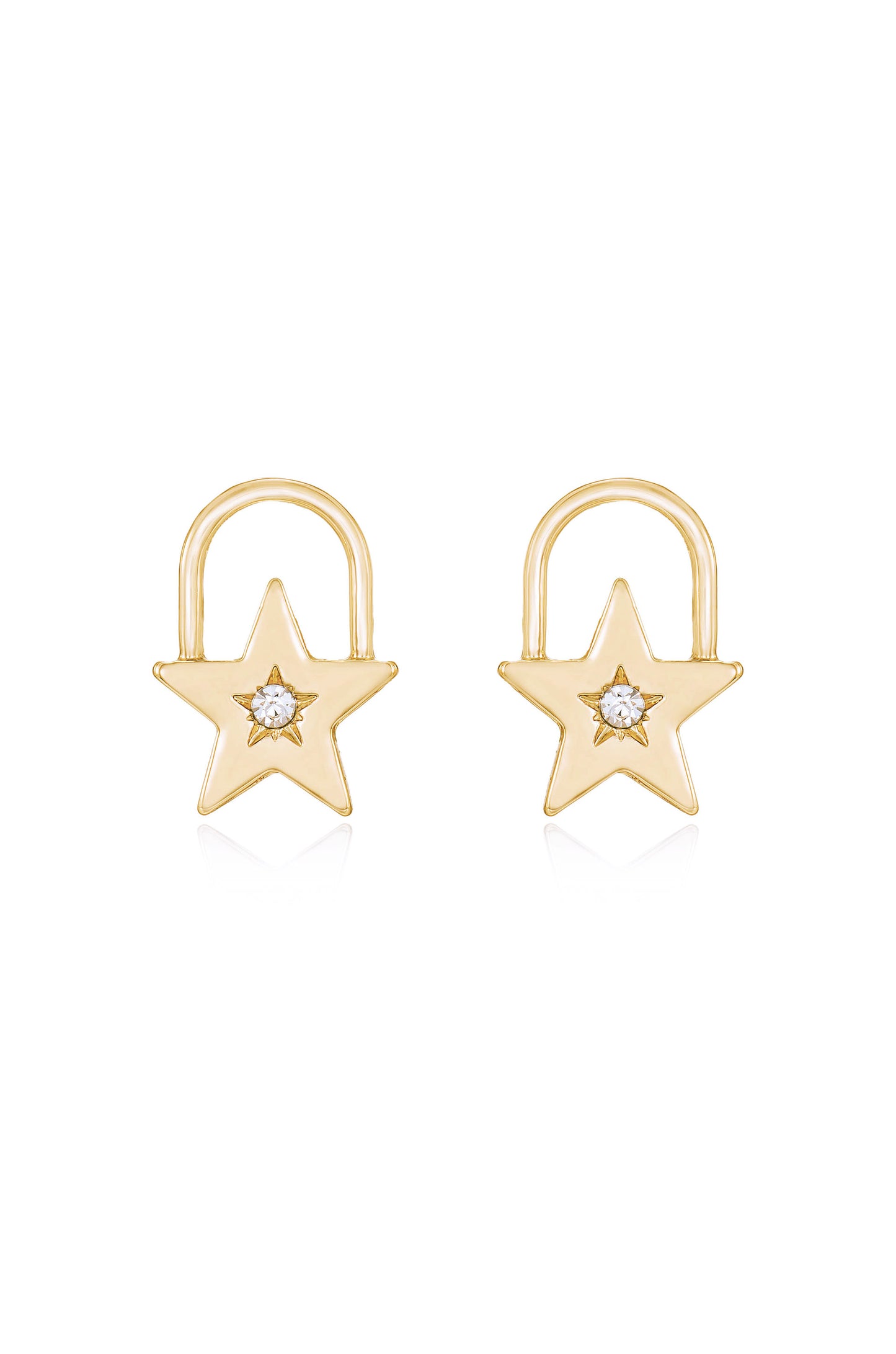 Star Power 18k Gold Plated Earrings