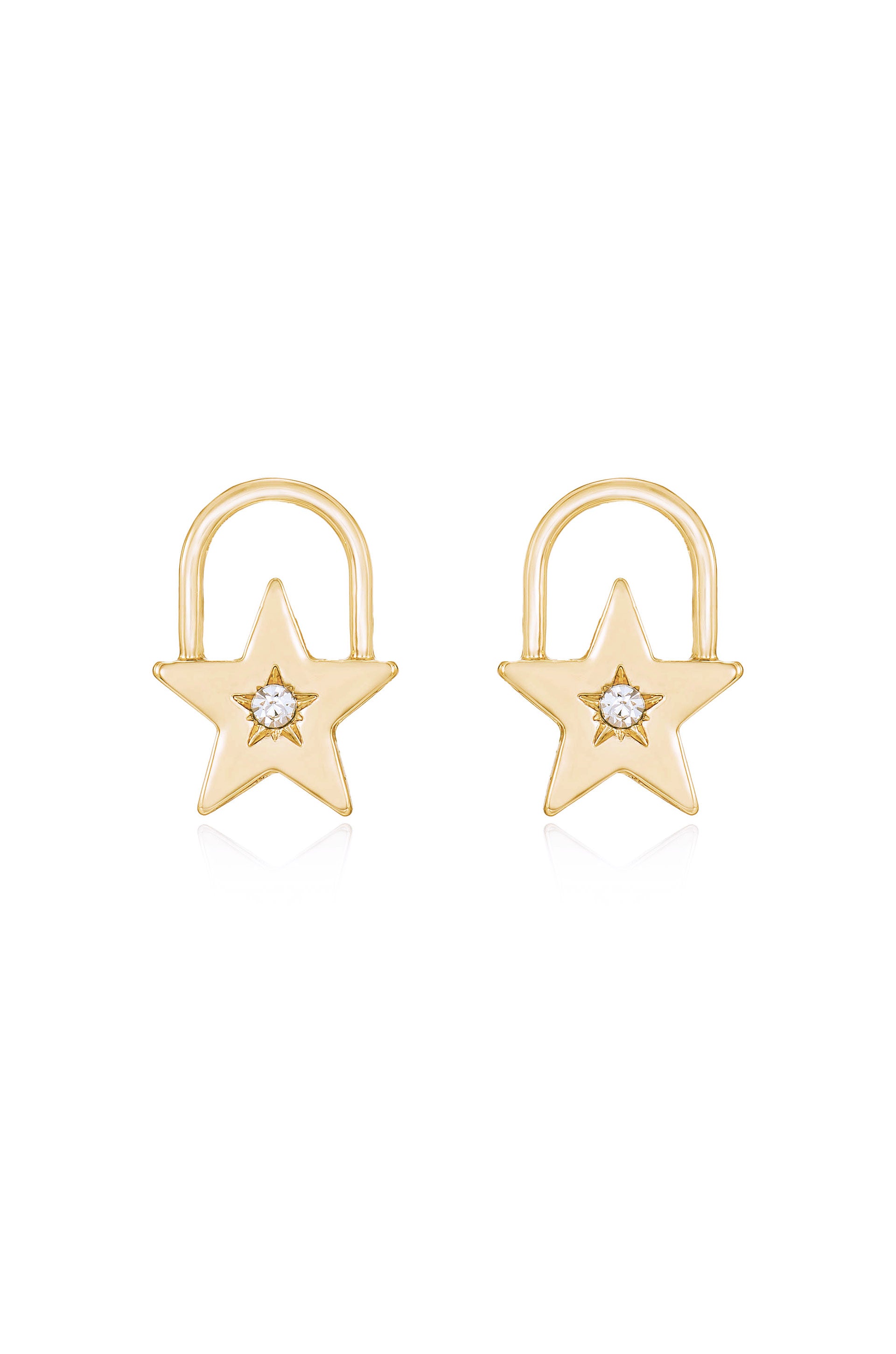 Star Power 18k Gold Plated Earrings