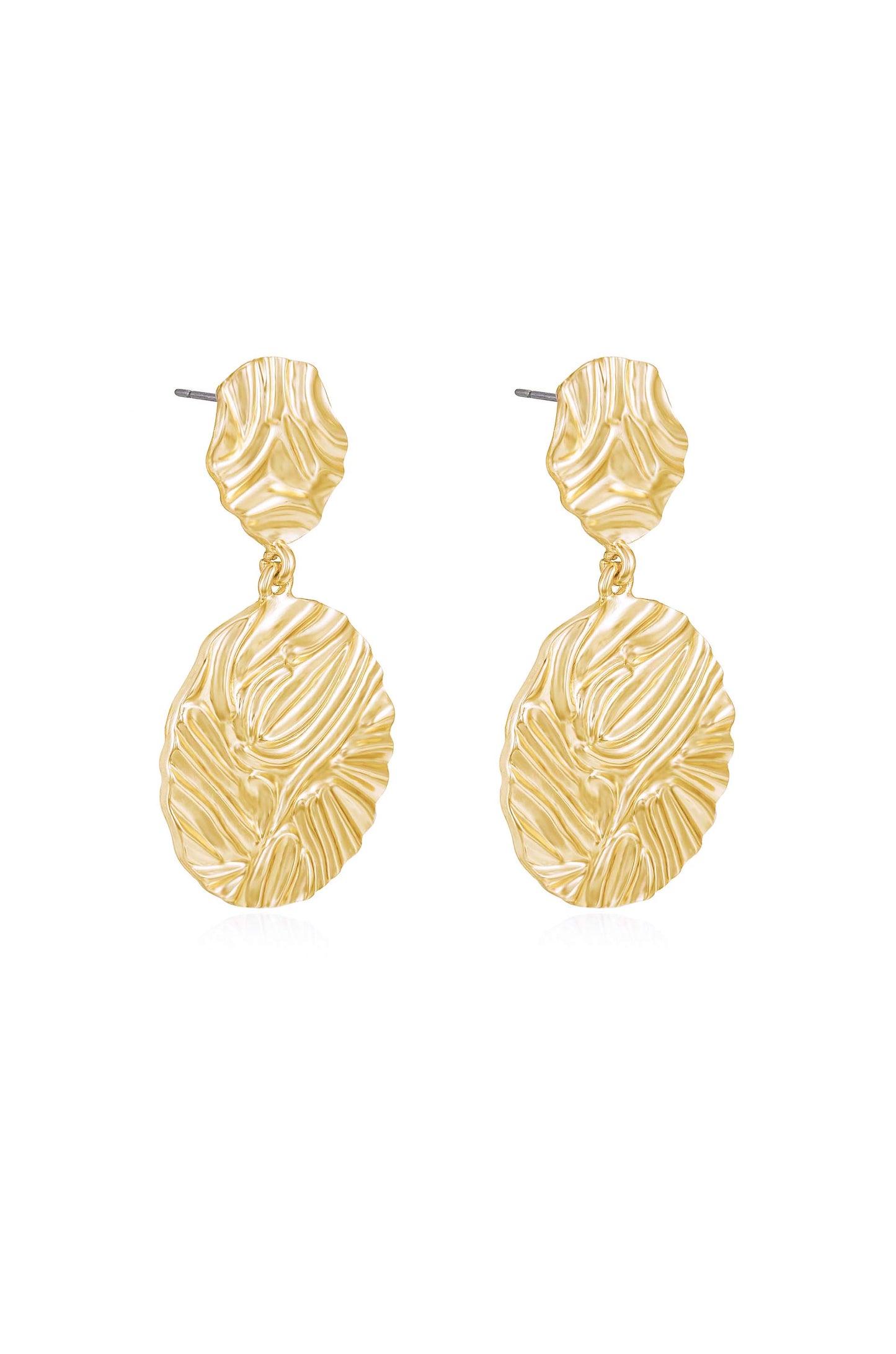 Textured Etching Earrings side