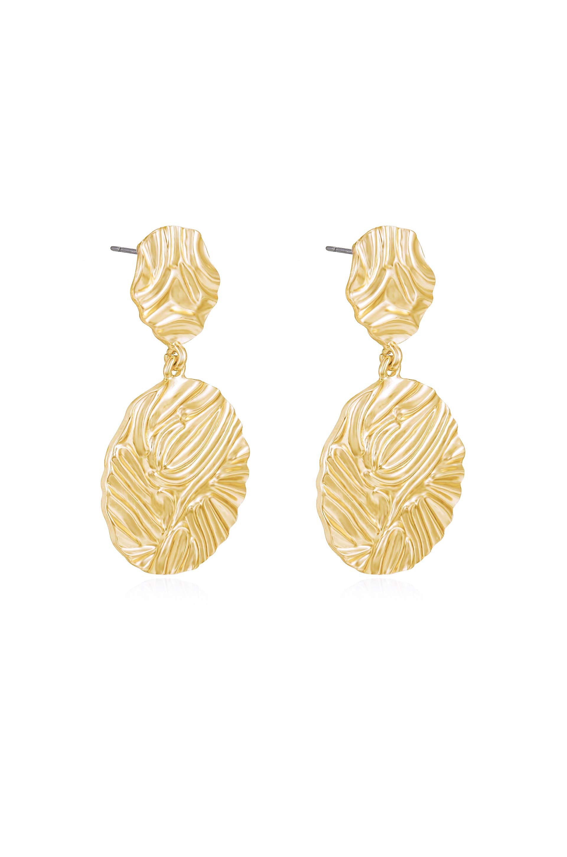 Textured Etching Earrings side