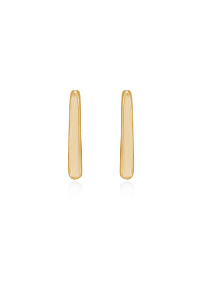 Geo Modern 18k Gold Plated Cutout Hoops front