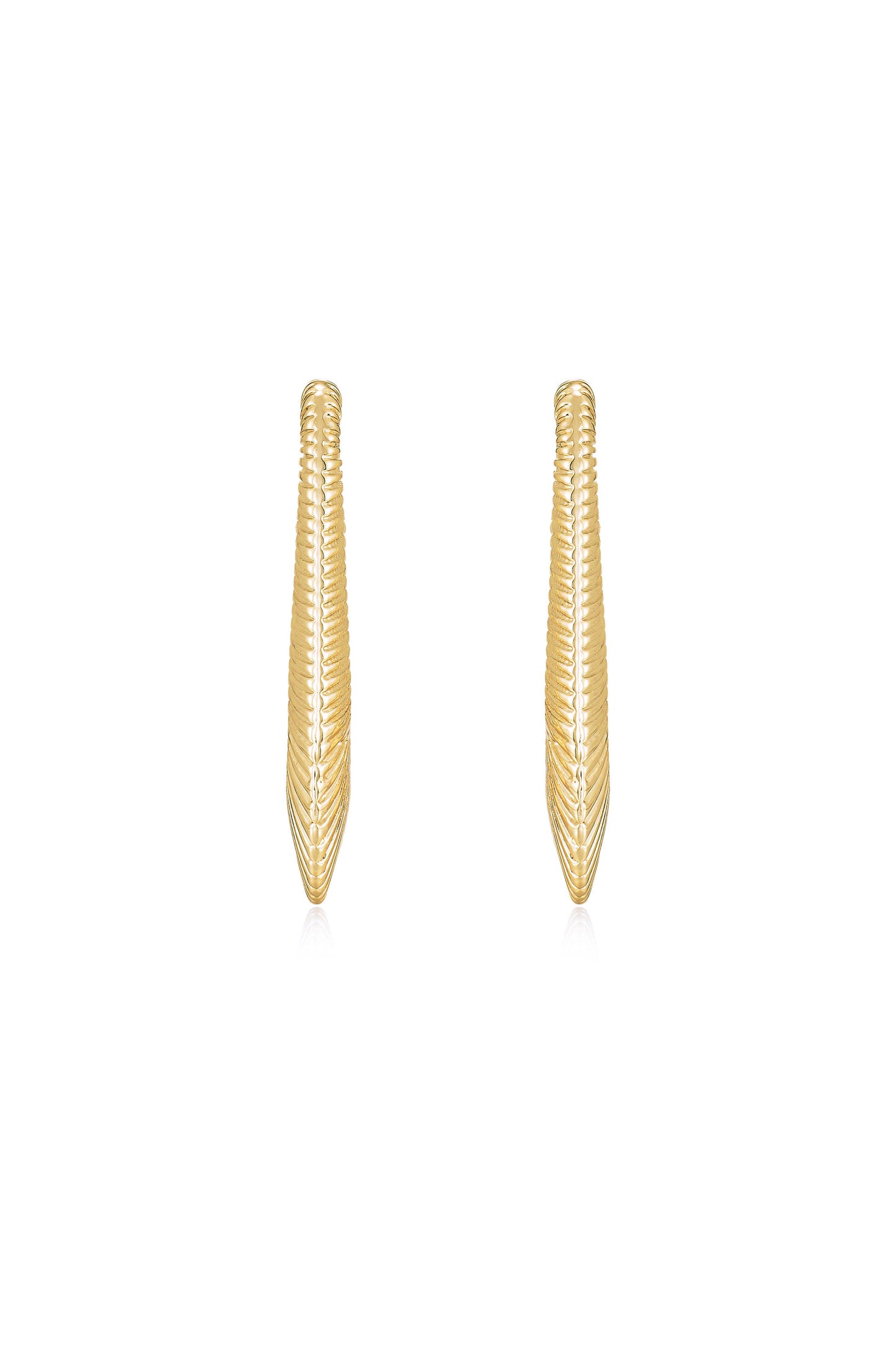 Cleopatra Inspired 18k Gold Plated Hoop Earrings front