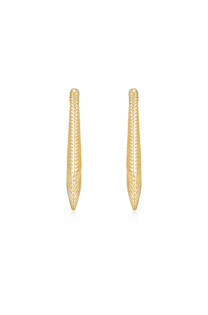 Cleopatra Inspired 18k Gold Plated Hoop Earrings front