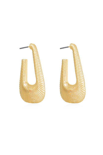 Cleopatra Inspired 18k Gold Plated Hoop Earrings side