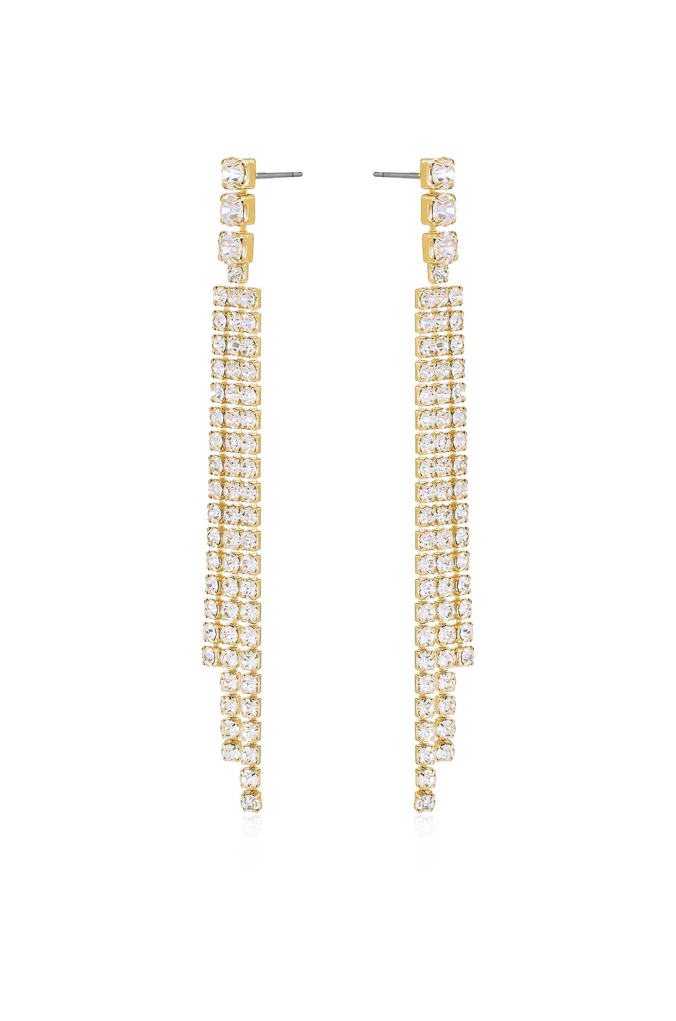 The Moment 18k Gold Plated Crystal Dangle Earrings