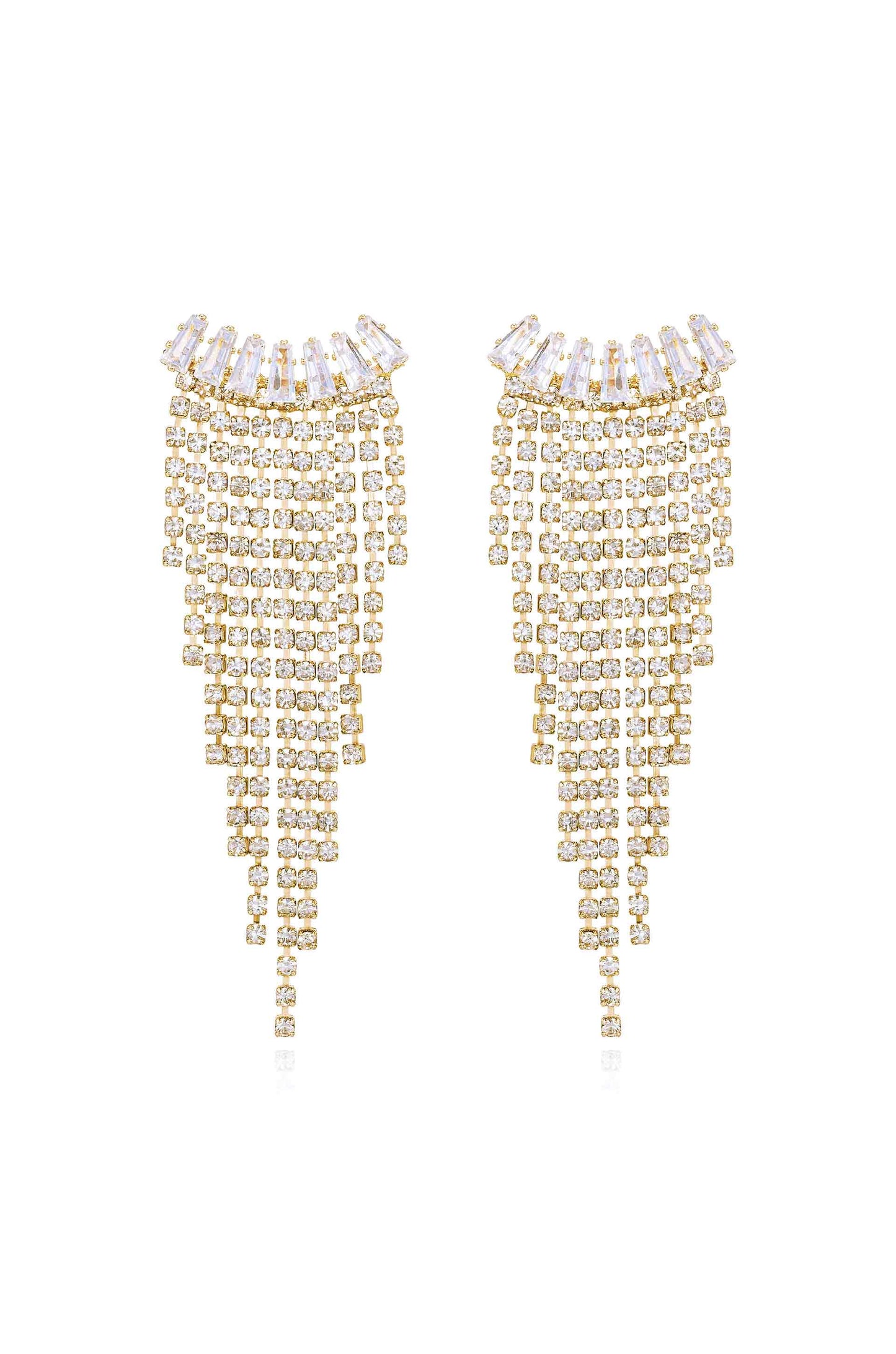 Angel Fringe Crystal Earrings
