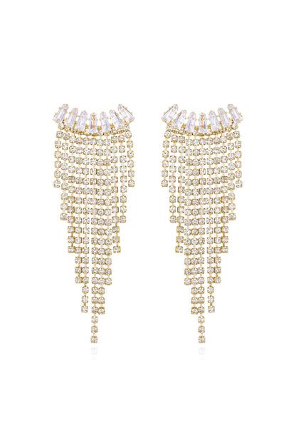 Angel Fringe Crystal Earrings