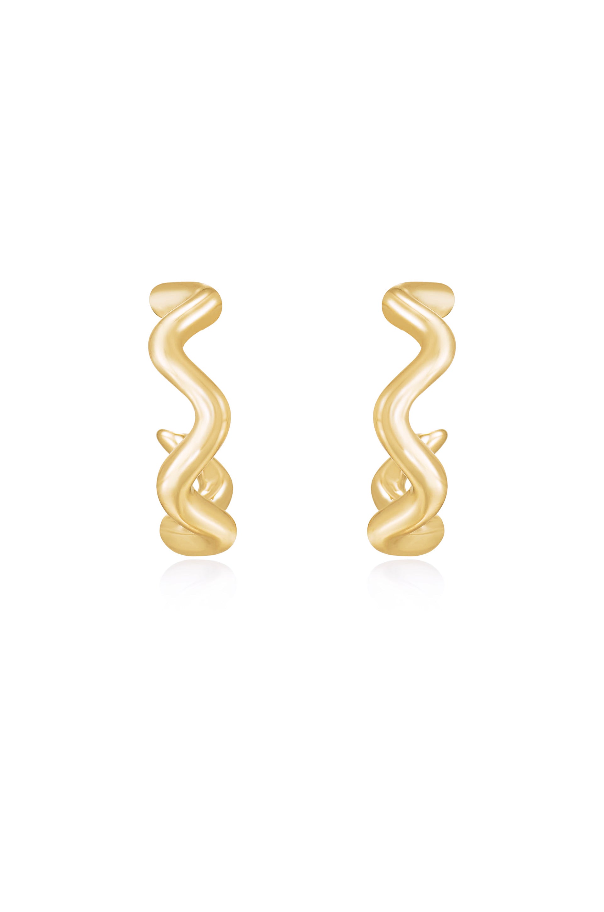 Only An Illusion Wavy Hoop Earrings front