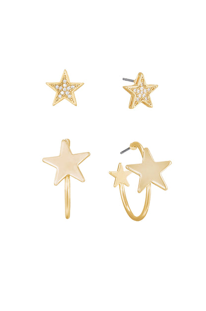 Galactic 18k Gold Plated Earring Set