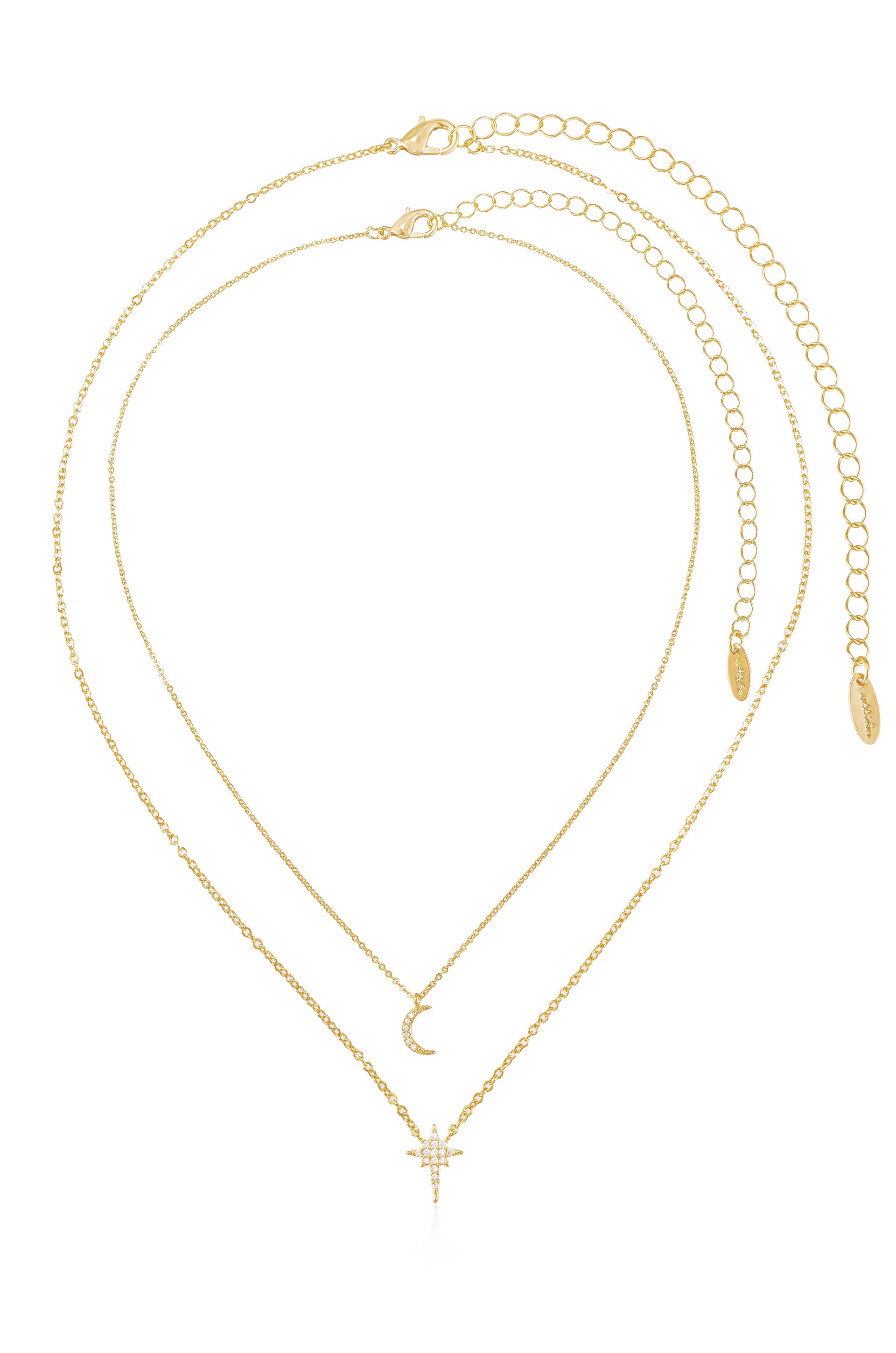 Celestial Crystal 18k Gold Plated Necklace Set