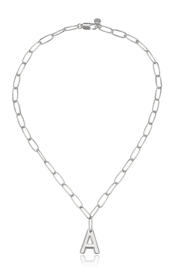 Paperclip Link Initial Necklace Second