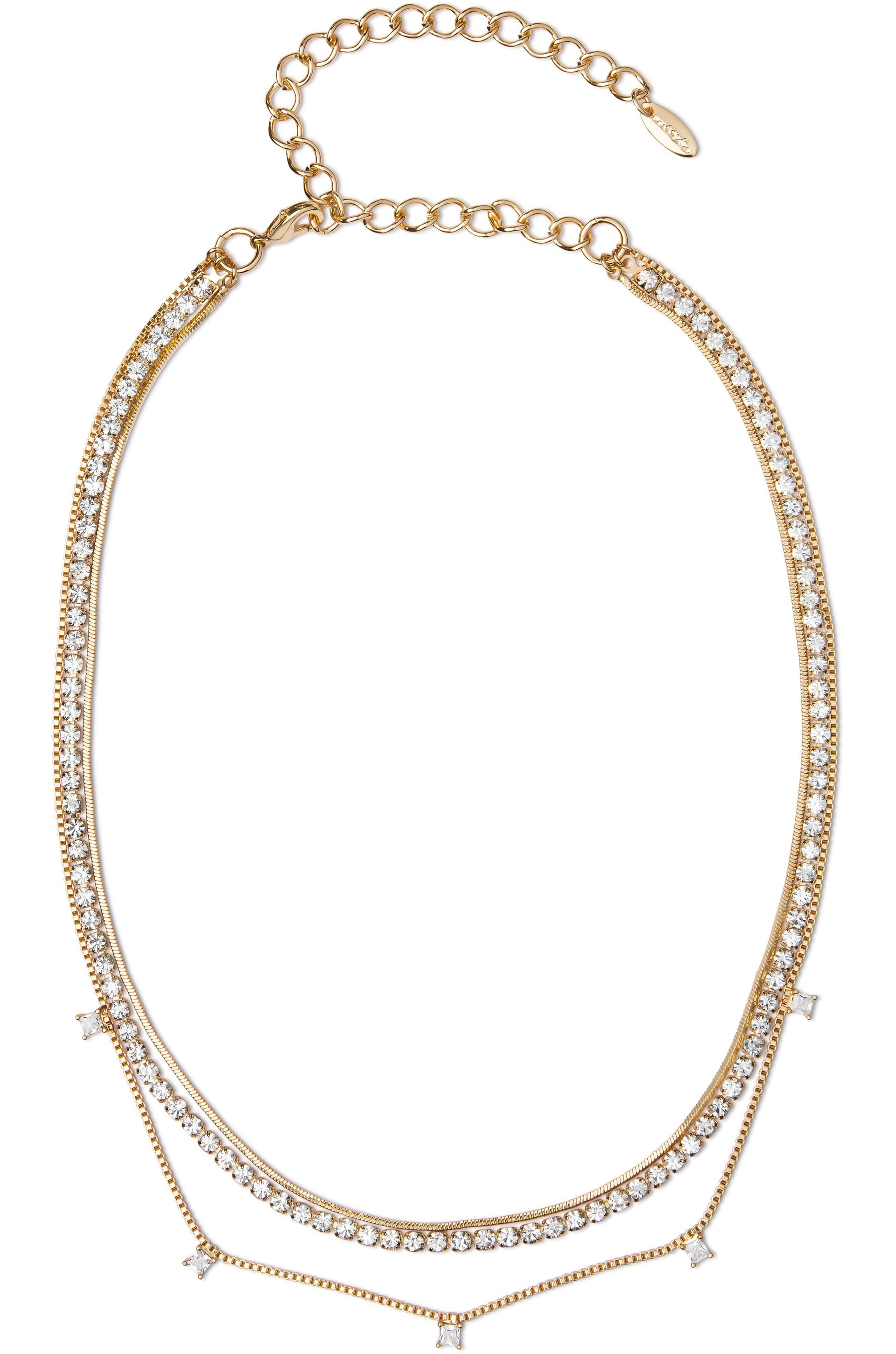 Mixed 18k Gold Plated Chain and Crystal Necklace Set – Ettika