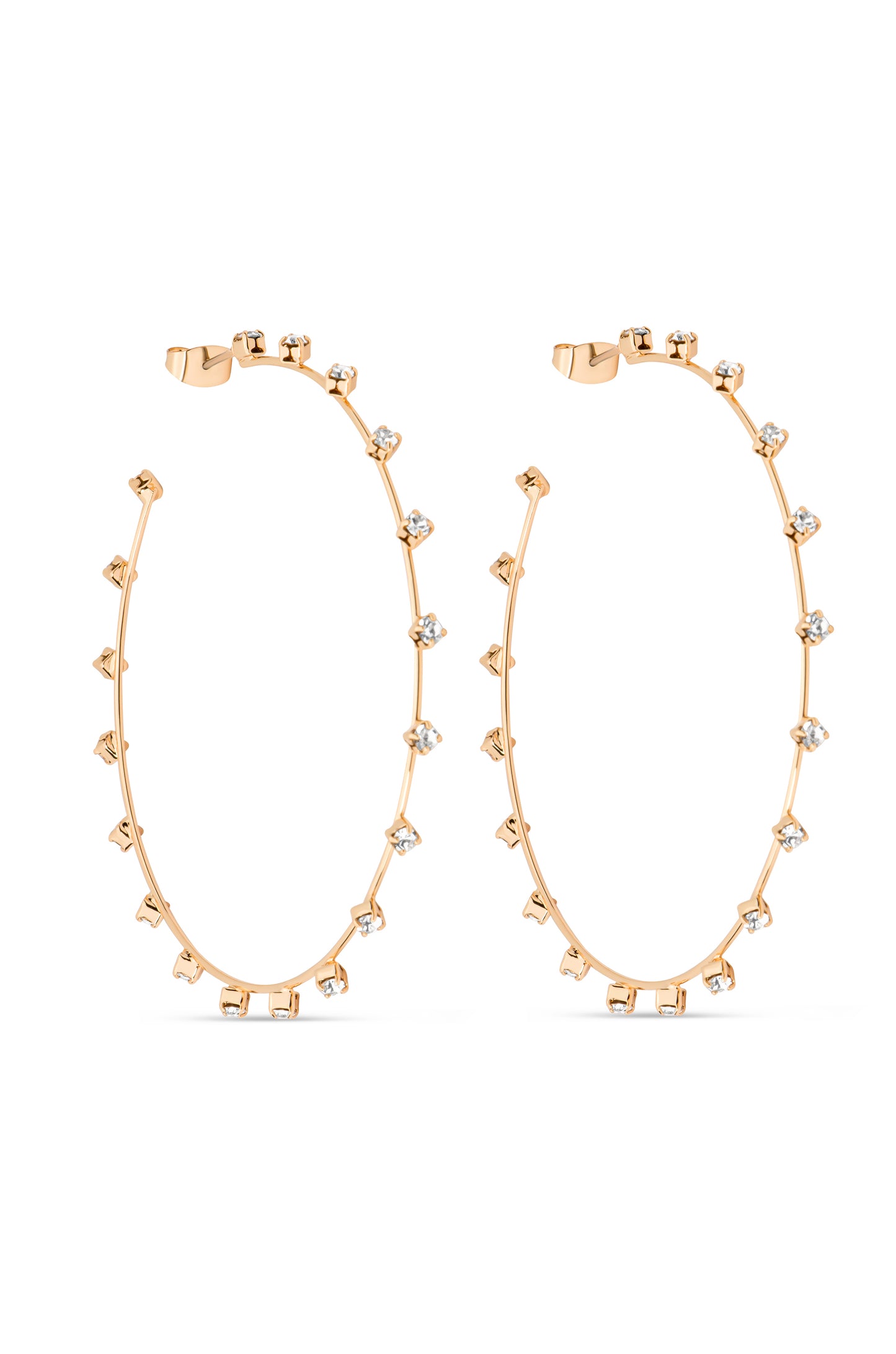 Simple Spark Crystal Hoops side