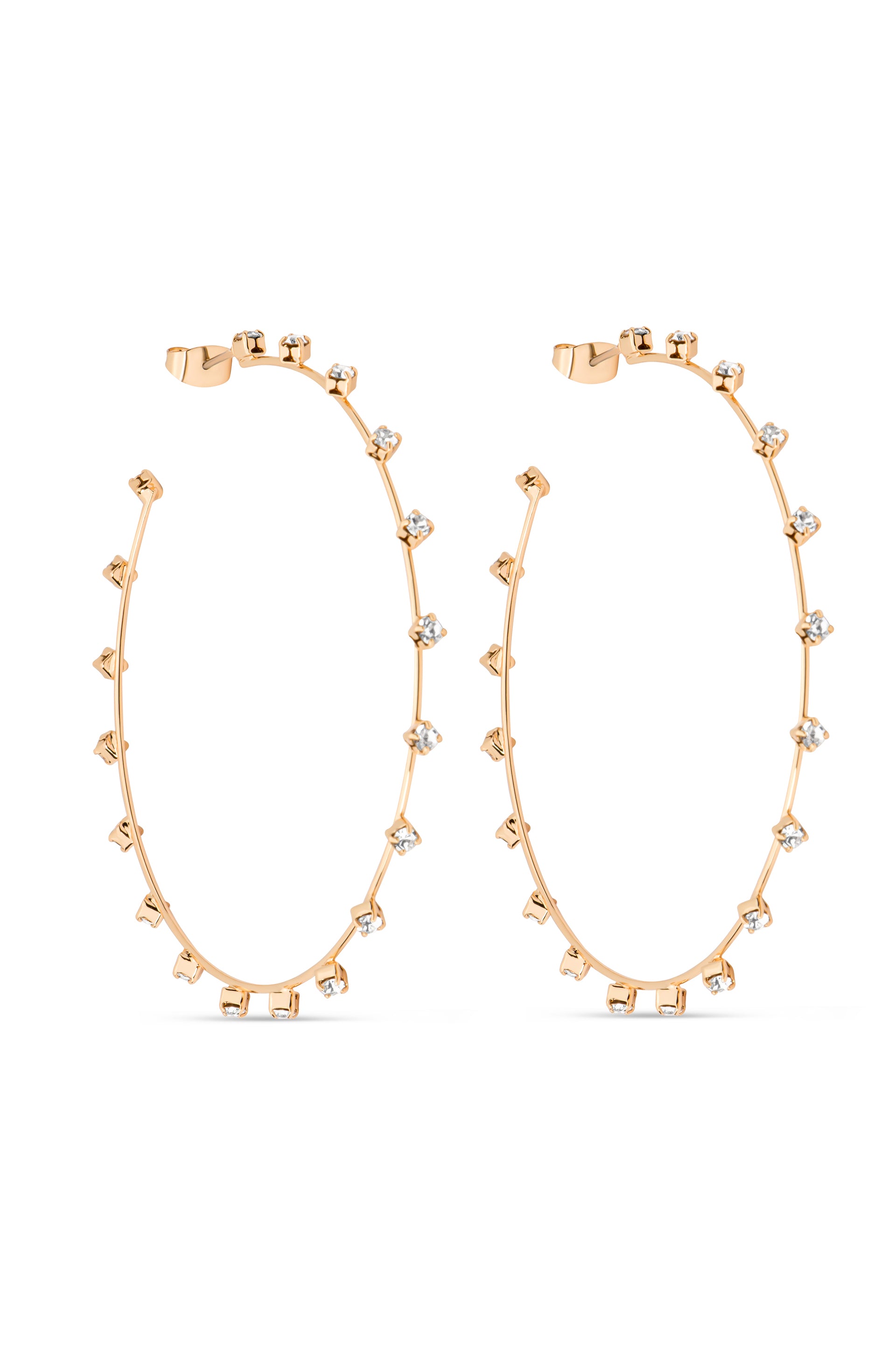 Simple Spark Crystal Hoops side