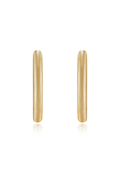 Thick Classic Hoops in large in gold front view