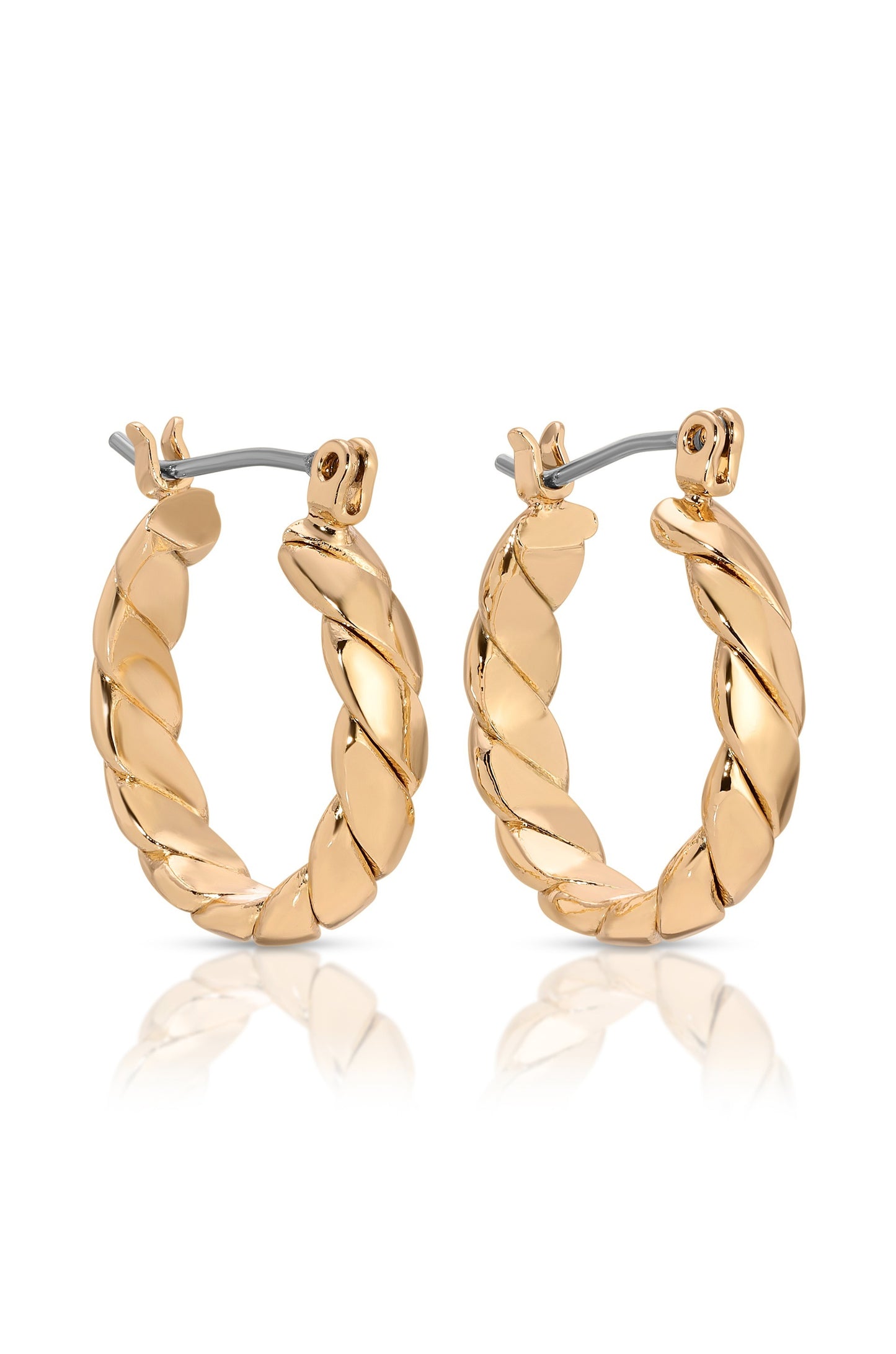 Textured Mini Hoops side