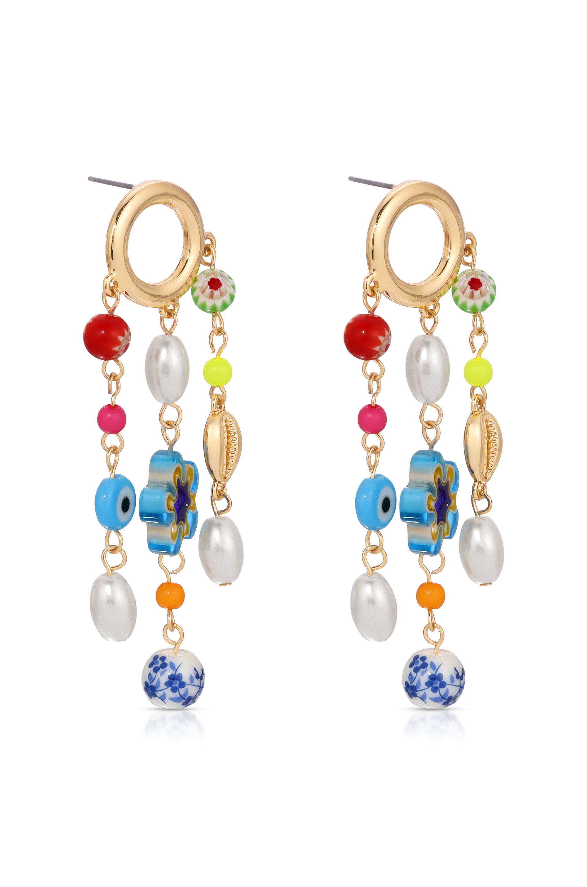Sunny Days Pearl and Bead Dangle Earrings side
