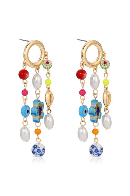 Sunny Days Pearl and Bead Dangle Earrings side