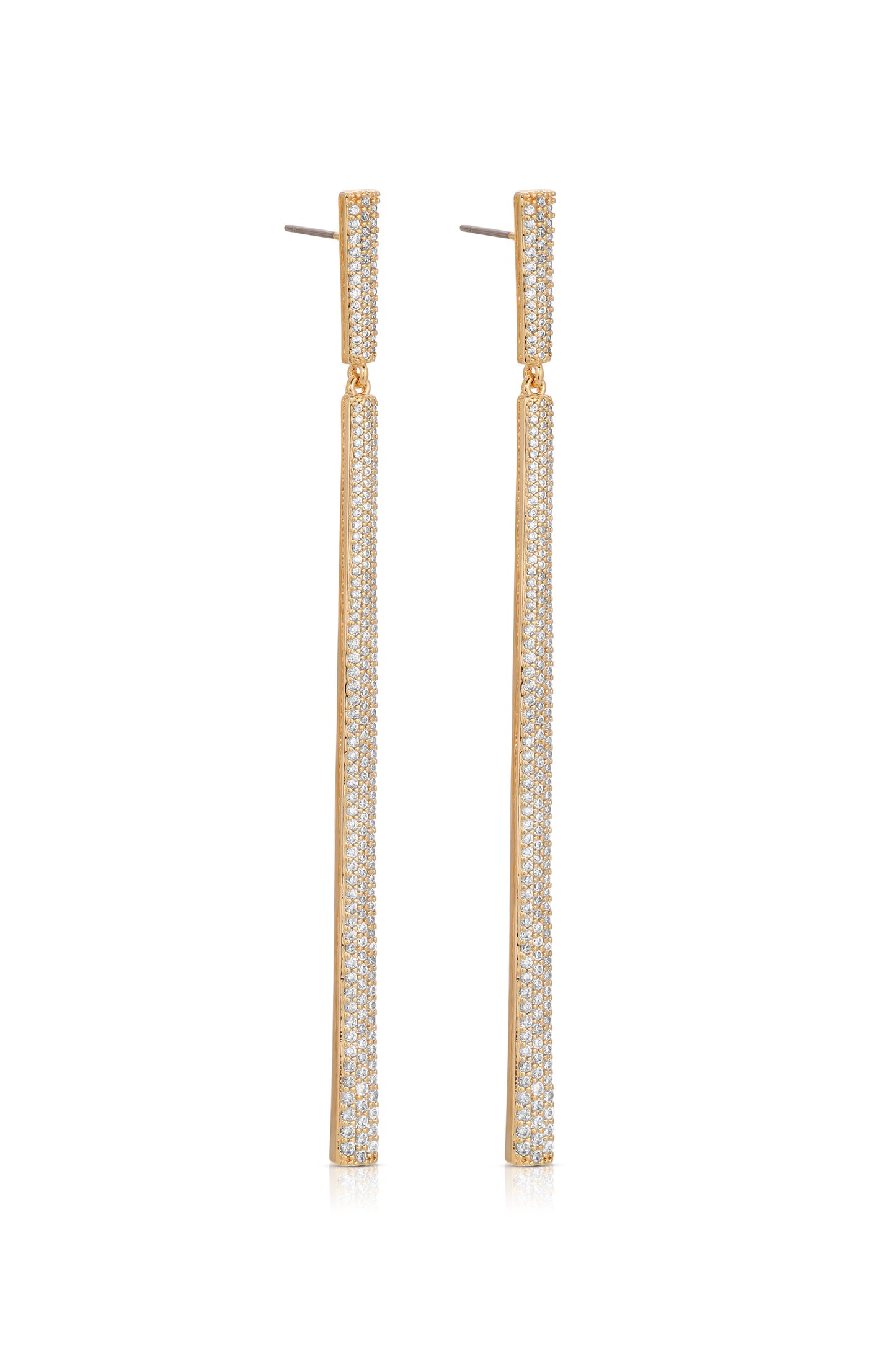 Straight Drop Crystal Dangle Earrings side