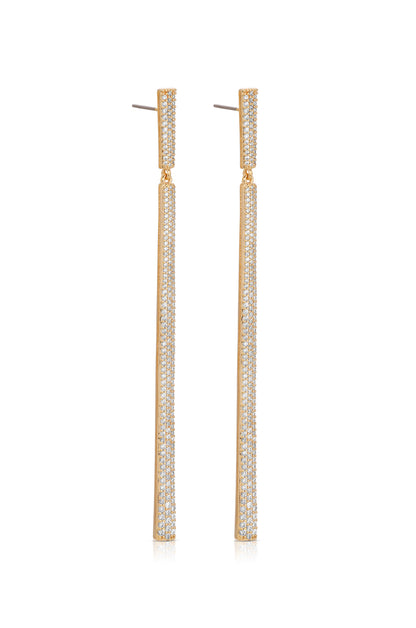 Straight Drop Crystal Dangle Earrings side