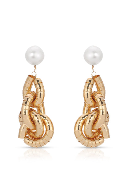 Liquid Gold Pearl 18k Gold Plated Drop Earrings
