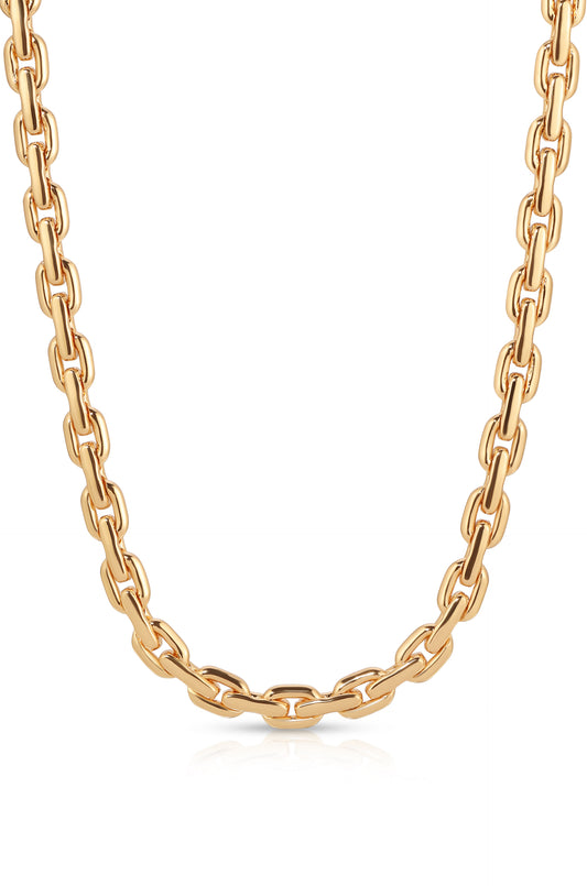 18k Gold Plated Solid Chain Necklace