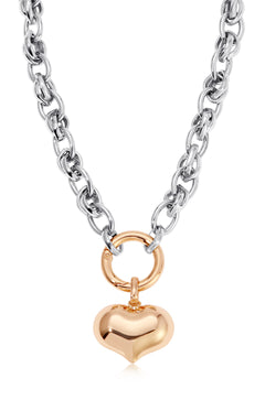 Locked in Mixed Metal Necklace
