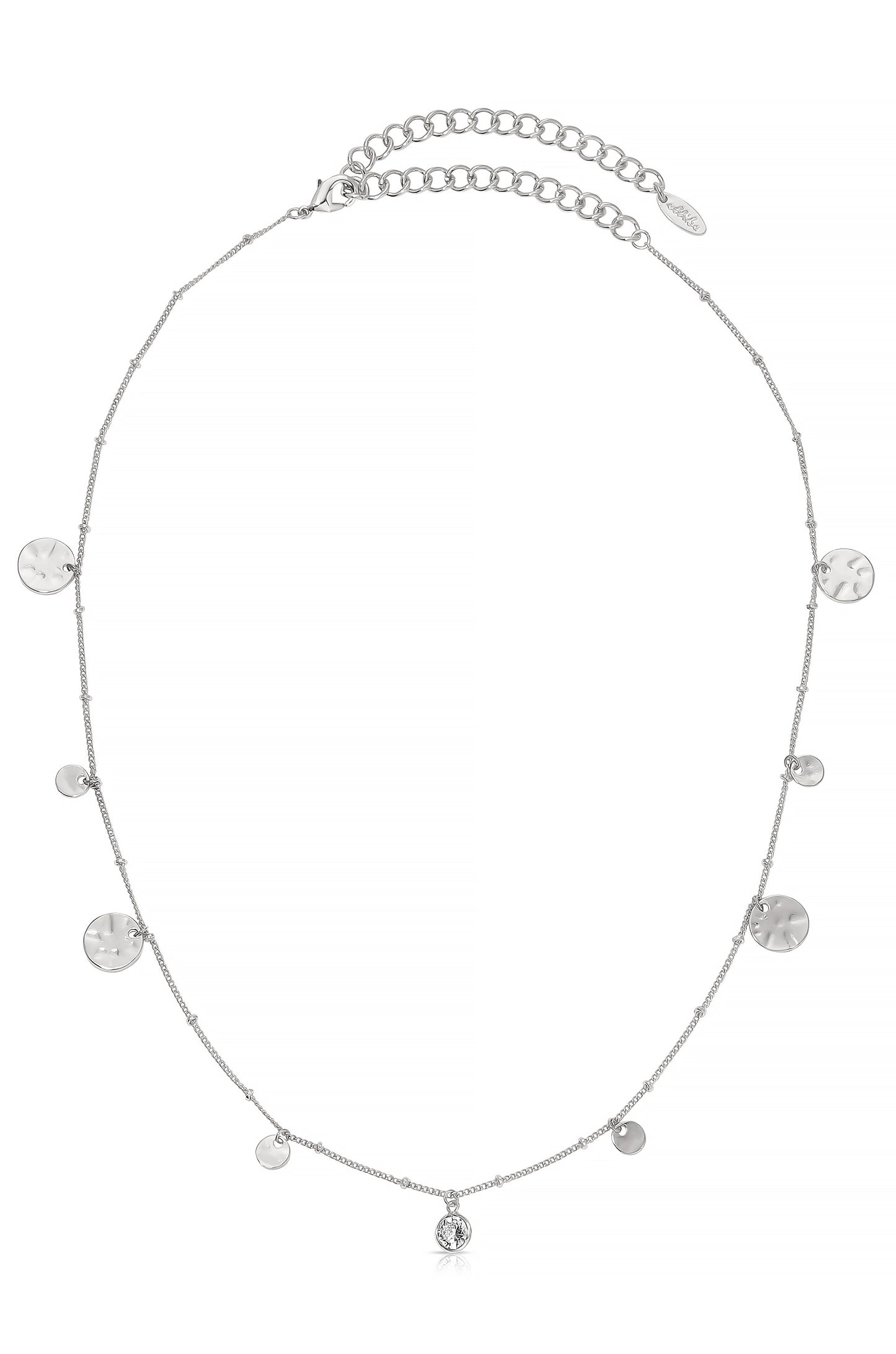 All in Layered Crystal Necklace Set in rhodium 1