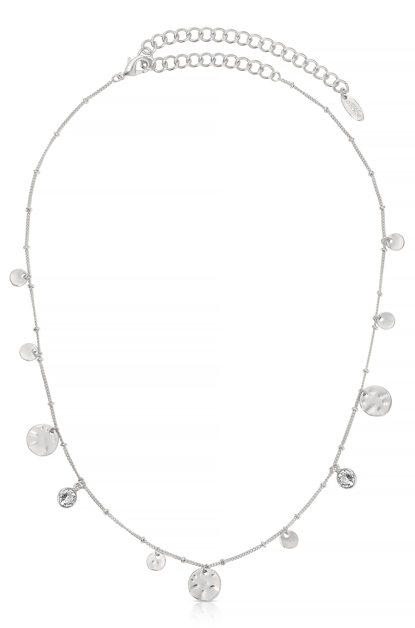 All in Layered Crystal Necklace Set in rhodium 3
