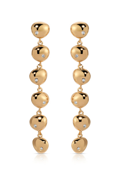 Polished Pebble Linear Dangle Earrings