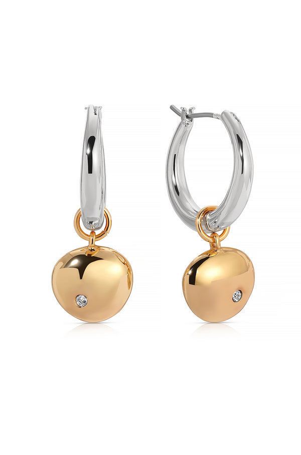 Polished Pebble Huggie Hoop Earrings