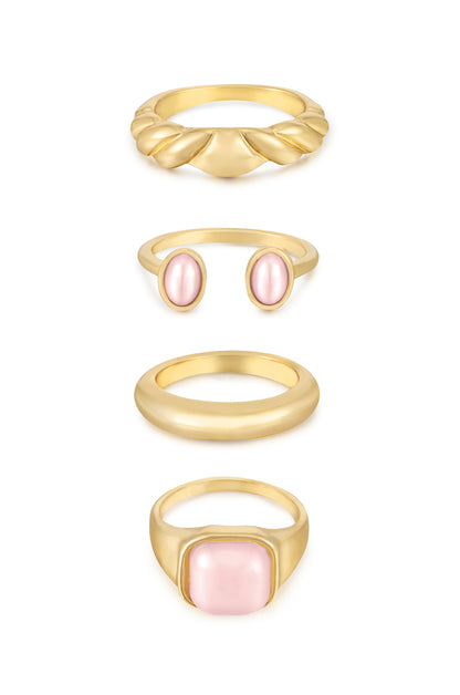 Ultimate Babe Ring Set in pink
