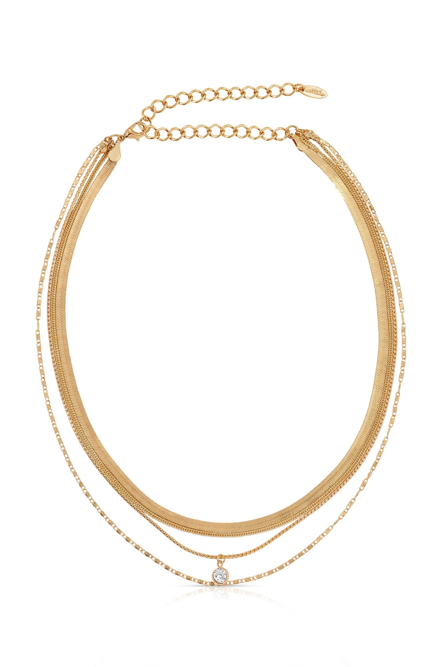 All the Chains 18k Gold Plated Layered Necklace full