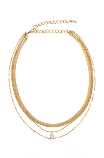 All the Chains 18k Gold Plated Layered Necklace full