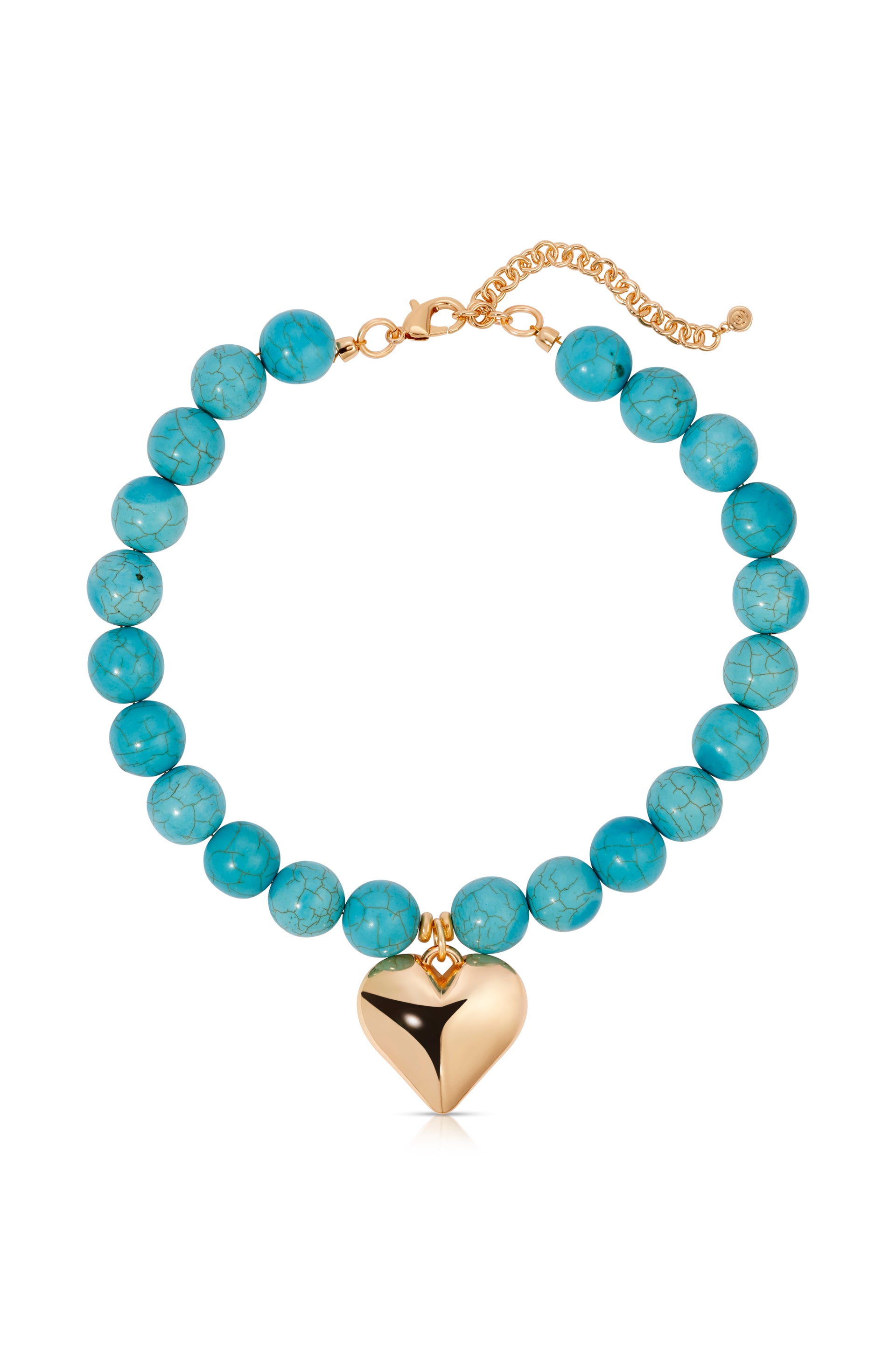 Luck and Love Turquoise Beaded Choker Necklace