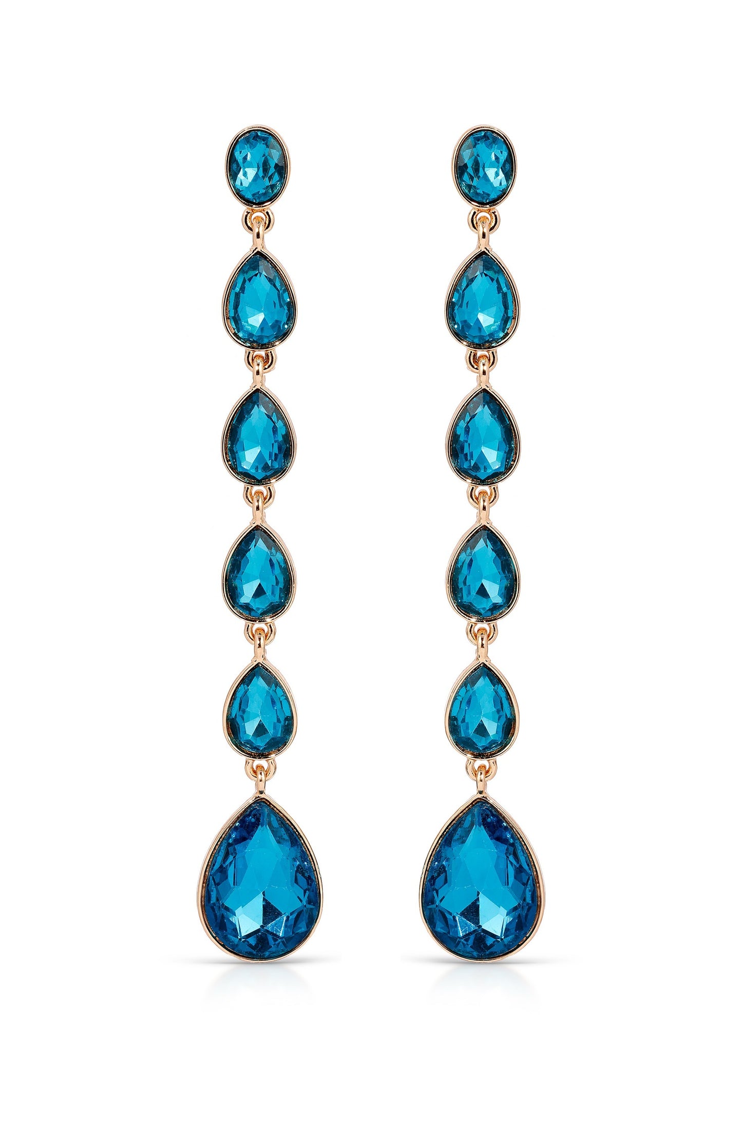 Crystallized Drop 18k Gold Plated Earrings